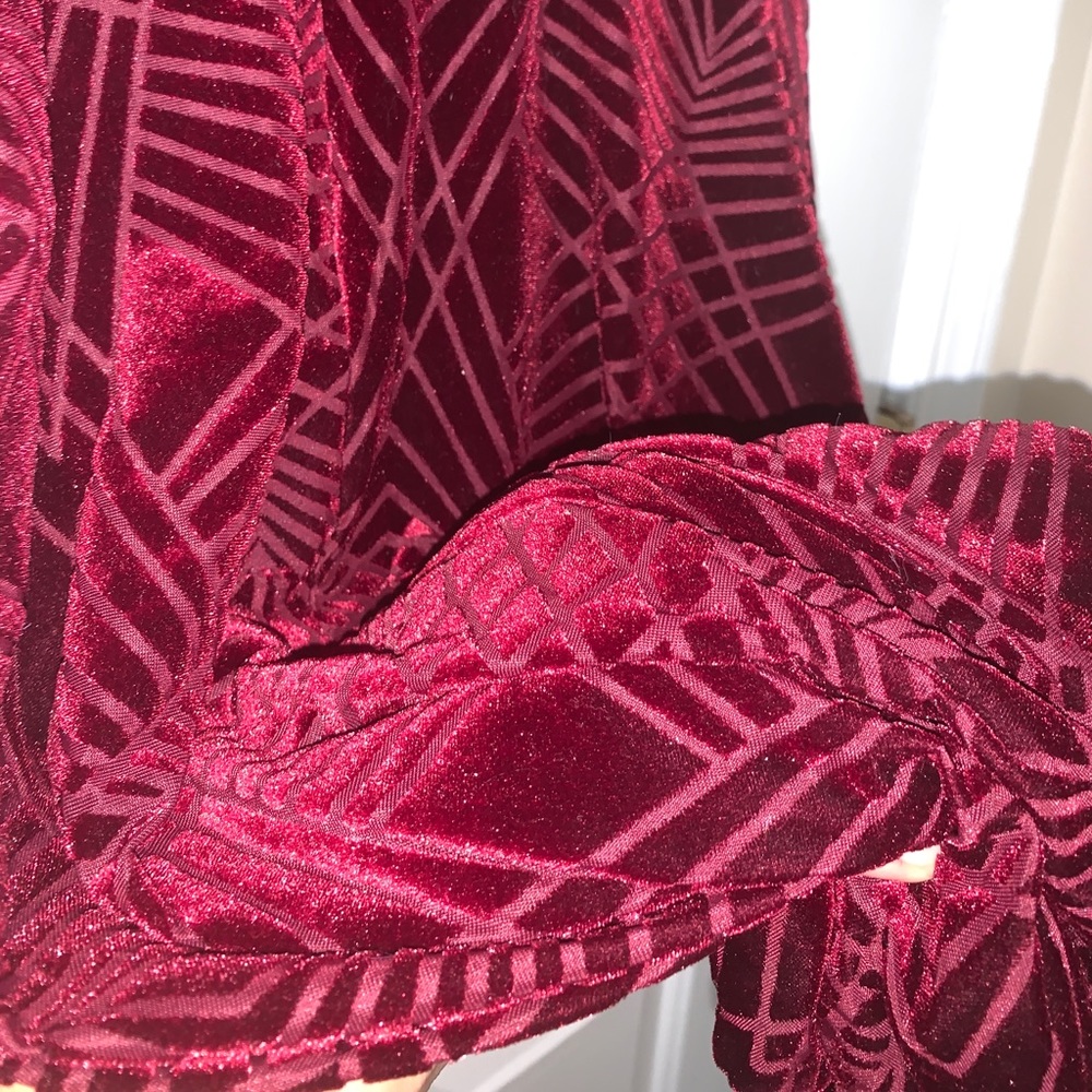 Saks Fifth Avenue Velvet Geometric Pattern Dress